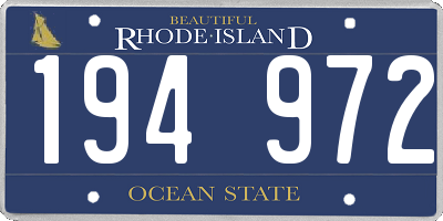 RI license plate 194972
