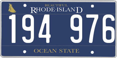 RI license plate 194976