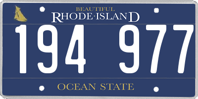 RI license plate 194977