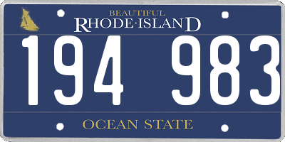 RI license plate 194983