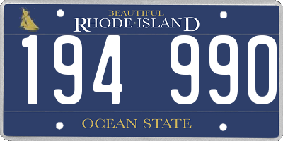 RI license plate 194990