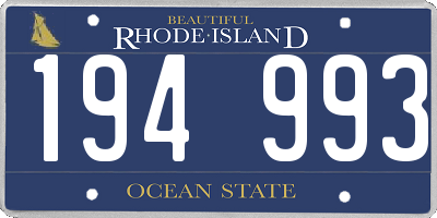 RI license plate 194993