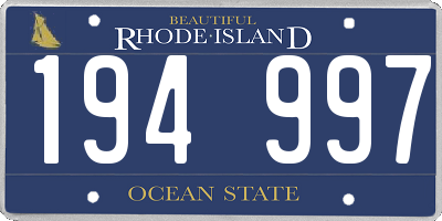 RI license plate 194997
