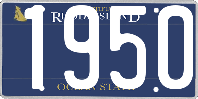 RI license plate 1950