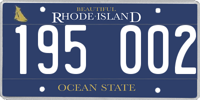 RI license plate 195002
