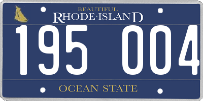 RI license plate 195004