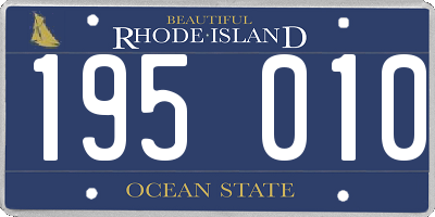 RI license plate 195010