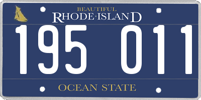 RI license plate 195011