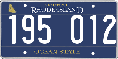 RI license plate 195012