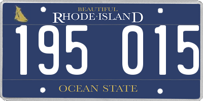 RI license plate 195015