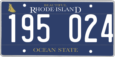 RI license plate 195024