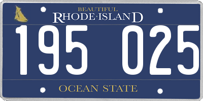 RI license plate 195025