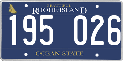 RI license plate 195026