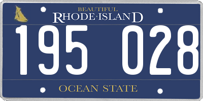 RI license plate 195028