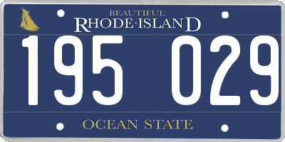 RI license plate 195029