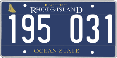 RI license plate 195031