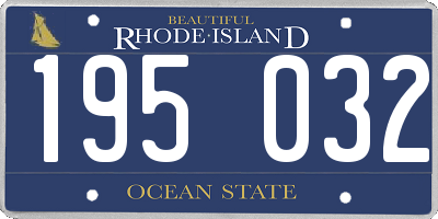 RI license plate 195032
