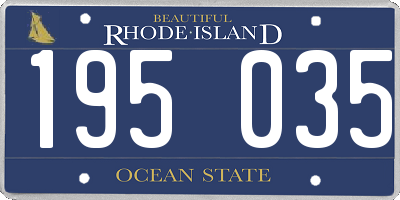 RI license plate 195035