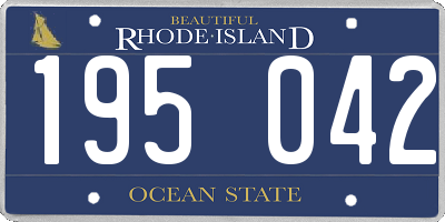 RI license plate 195042