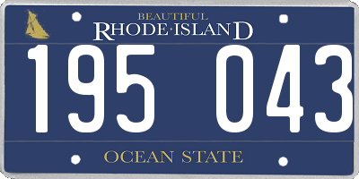 RI license plate 195043