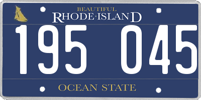 RI license plate 195045