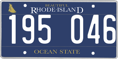 RI license plate 195046