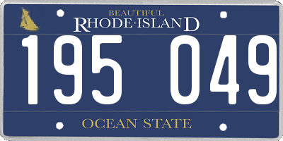 RI license plate 195049