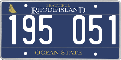 RI license plate 195051