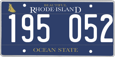 RI license plate 195052