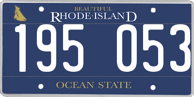 RI license plate 195053