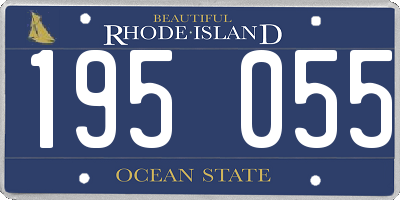 RI license plate 195055