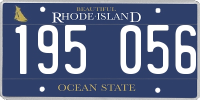 RI license plate 195056