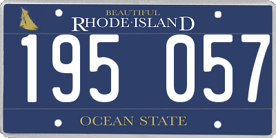RI license plate 195057