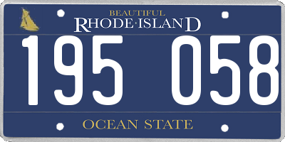 RI license plate 195058