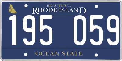 RI license plate 195059