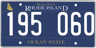 RI license plate 195060