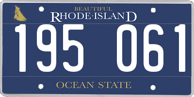 RI license plate 195061