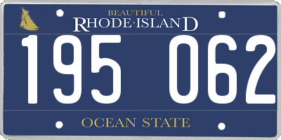 RI license plate 195062