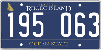 RI license plate 195063