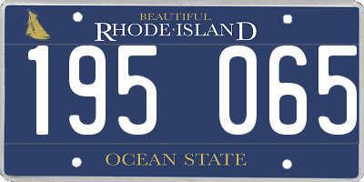 RI license plate 195065