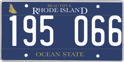 RI license plate 195066