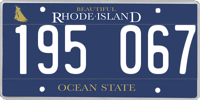 RI license plate 195067