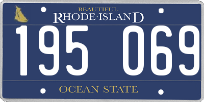 RI license plate 195069