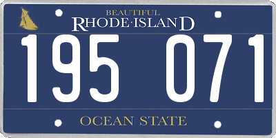 RI license plate 195071