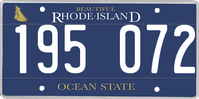 RI license plate 195072