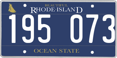RI license plate 195073