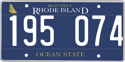 RI license plate 195074