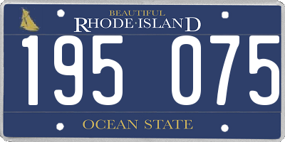 RI license plate 195075