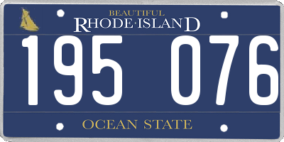 RI license plate 195076