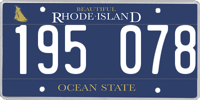 RI license plate 195078